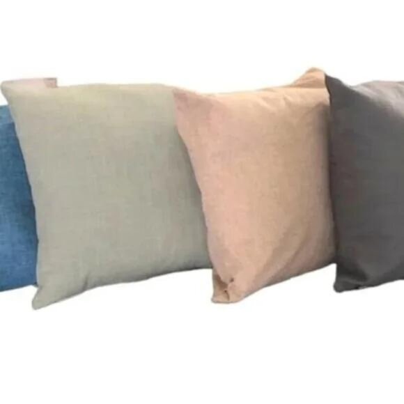 2 Natural Linen Zippered Throw Pillowcases - Picture 3 of 6